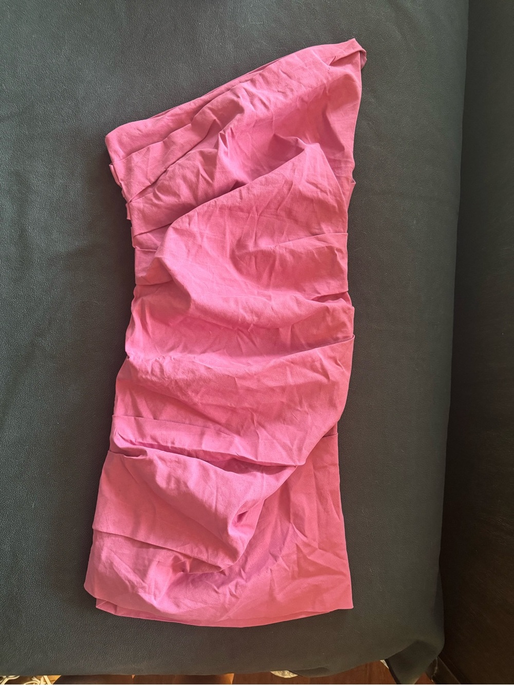 A.L.C. Pink Off Shoulder Ruched Mini Dress